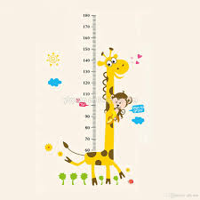 Removable Pvc Children Wall Stickers Large Cartoon Giraffe Height Growth Chart Decal For Kids Room Decoration Wall Stickers Buy Wall Stickers Cheap