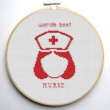 Here are some projects that will be easy for a beginner to complete. Nurse Cross Stitch Pattern By Helenakovalchuk Craftsy Rotes Kreuz Kreuzstich Sticken