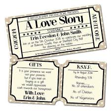 Vintage Retro Cinema Ticket Style Wedding Invitation Rsvp Liked On Polyvore Featuring Home Home Decor Filler Handmade Wedding Invitati Invitationer Budding