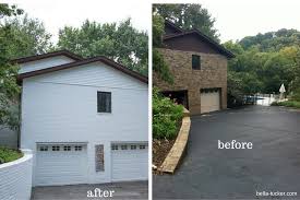 A yellow door paired with brown or tan brick. White Painted Brick Exterior Before And After Bella Tucker
