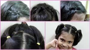 4 simple hairstyles for kids with short hair. Hairstyles For Short Hair Kids Easy Girls Hairstyles Budgetlifestyle Tamil Youtube