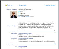 The europass cv is recognized in all the countries that are members of the european union. Hello World Cv Europass