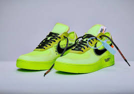 Off White Air Force 1 Black Price Off White Nike Air Force 1 Volt Store List Sneakernews Com White Nikes Nike Nike Air Force