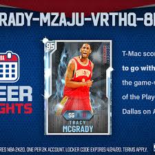 2k, the developer behind nba 2k20, frequently releases locker codes on their official nba2k20 myteam. Nba 2k20 Diamond Tracy Mcgrady Locker Code Live Galaxy Opal On Boards