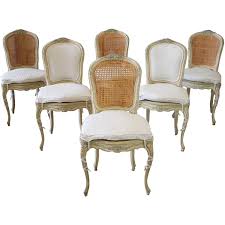 19th Century Louis Xv Antique French Cane Dining Chairs With Original Paint Cane Dining Chairs Dining Chairs Dining Chairs Diy