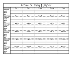 Whole30 Meal Plan Template Best Example Of Business Template Inside Whole30 Meal Plan Templa Meal Planning Template Whole 30 Meal Plan Meal Planner Printable