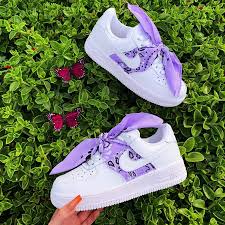 Purple Bandana Af1 Nike Air Shoes Personalized Shoes Jordan Shoes Girls