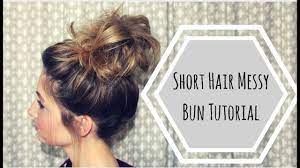This hairstyle is perfect when going out on weekends with your friends. Short Hair Messy Bun Tutorial Youtube