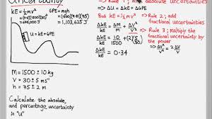 Ib Physics Uncertainty Calculation And Graphical Analysis Unit 1 2 Youtube