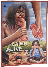 Eaten Alive 2 Hand Painted Movie Poster From West Ghana