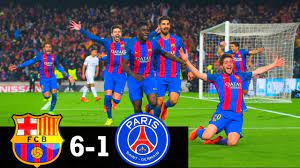 Relive a magical night at the camp nou in which, when it seemed that everything was lost, sergi roberto scored the decisive goal in the last minute that would make barça qualify for the competition's quarterfinals and confirm a historic comeback. Barcelona Vs Psg 6 1 All Goals Highlights English Commentary Champions League 08 03 2017 1080p Youtube