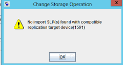 No import SLP(s) found with compatible replication... - VOX