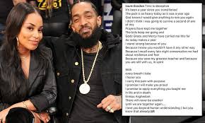 He served in the army as a medic during. Lauren London Mourns Nipsey Hussle On One Year Anniversary Of His Death Daily Mail Online