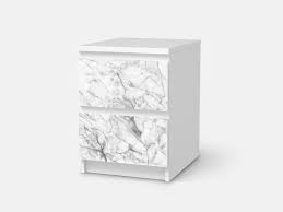Designfolie Marmor Weiss Fur Dein Malm 2 Schubladen Schubladen Design Malm Ikea Malm Kommode