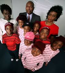 Black Babies Born White Then Turn Black Septuplets With Their Younger Sister Cute Twins Black Twins Multiple Births
