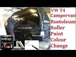 Vw T4 Roller Paint Rustoleum Gloss Black Roller Paint A Car Van With Rust Oleum Youtube Vw T4 Roller Gloss Black