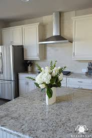 Giallo ornamental light granite granite kitchen santa. Neutral Kitchen Tour Favorite Features And Necessities Kelley Nan