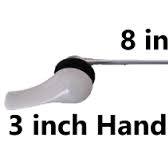 Toilet Flush Handle, Metal Rod, White Enamel Front of Tank ...
