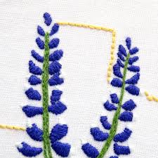 Kreinik bluebonnet (9594) #8 braid. Arts Crafts Sewing Dr286 Botanical Stitches Texas Bluebonnet Cross Stitch Chart Needlework