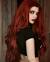 Girl With Natural Dark Red Hair