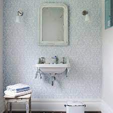 Ashby Damask China Blue Natty Polly Wallpaper Australia Bathroom Wallpaper Trends Damask Wallpaper Bathroom Wallpaper
