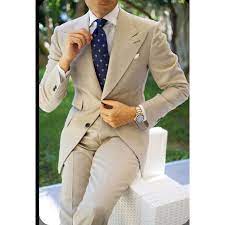 Fall wedding attire for men. Light Ivory Linen Cotton Suit Wedding Tuxedos For Men Tailored Groom Tuxedo Men Off White Linen Suit Men Summer Tuxedo Men Suits Aliexpress