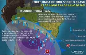 Uma frente fria comumente traz uma faixa estreita de precipitação que segue ao longo da borda da frente fria. Brasil Tem Frio Intenso Nos Proximos Dias