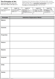 Elements And Principles Of Art Design Worksheets Art Worksheets Art Rubric Principles Of Art