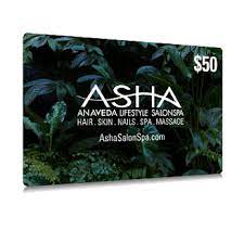 Click here to select an egift card. Gift Card Asha Salonspa