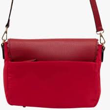 Sac besace à rabat en velours à bandoulière﻿ matiere : Lollipops G Leona Sac Besace Rouge Dore