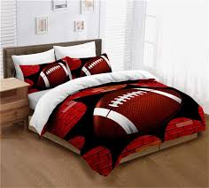 Reversible designed comforter measures 72 (w) x 86 (l) and designed to fit either a twin or full size bed and pillow sham that measures 20(w)x26(l) and fits standard size pillows. Amazon Com Ayigu American Fantastic Rugby Duvet Cover Set American Football Design Kids Boys Bedroom Comforter Cover Bedding Set With Pillowcases Duvet Cover Sports Themed Bedding Twin Size No Comforter Home Kitchen