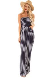 Black And White Striped Jumpsuit With Sleeves Pin On Dailyshee Jumpsuits Rompers