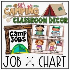 Classroom Jobs Camping Classroom Decor Theme