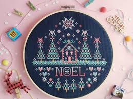 These would be really cute as ornaments, with or without the text. 9 Christmas Themed Cross Stitch Patterns