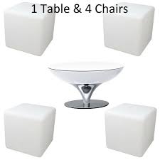 Simpli home harrison storage coffee table ottoman in chocolate brown by simpli home ltd. Led Illuminated Coffee Table Cube Chair Color Changing Cocktail Event Portable Econosuperstore