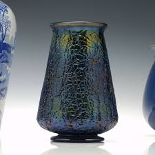 Iridescent glass also makes beautiful flowers and suncatchers. Victorian Thomas Webb Iridescent Brain Glass Vase C1880 Home Decor Exhibit Antiques