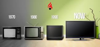 televisions back then and now upgrade your tv on dubizzle التلفزيون بين الماضي والحاضر أيا كان تلفزيونك يمكنك أن ت creative infographic flat screen