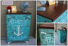 5 out of 5 stars. Nautical Shabby Chic Ocean Inspired Dresser Complete With Hand Painted Typography And Rope Drawer Handl Hand Painted Dressers Furniture Appliques Diy Furniture
