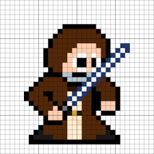Ben Kenobi Obi Wan Perler Bead Pattern Geeky Cross Stitch Minecraft Quilt Perler Bead Patterns