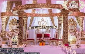 Golden Wedding Ceremony Fiber Mandap Armagh Bangor Bath Belfast Bristol Cambridge Cardiff Carlisle Chester Wedding Stage Wedding Chairs