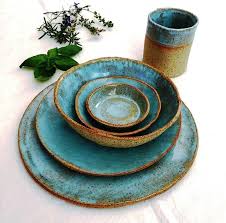 Just be sure to choose the appropriate wax and wick for a more advanced project. Https Www Etsy Com Il En Listing 775666572 Turquoise Pottery Dinnerware Set Ref Shop Home Active 7 Pottery Dishes Stoneware Pottery Stoneware Pottery Dishes