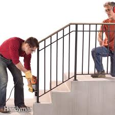 Get free shipping on qualified outdoor handrails or buy online pick up in store today in the lumber & composites department. Safety First Install An Outdoor Stair Railing Diy Family Handyman