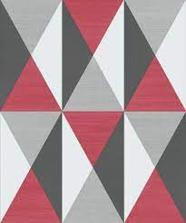 We have 51+ amazing background pictures carefully picked by our community. 3d Geometric Wallpaper Triangles Diamonds Red Grey Black Paste Wall Vinyl Modern Ebay