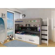 Gautreau Twin L Shaped Bunk Bed With Trundle Bookcase And Drawers Bunk Beds Bunk Bed With Trundle Twin Bunk Beds