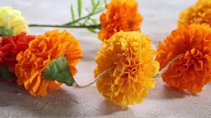 How To Make Paper Marigold Flowers Paper Flower Garlands Paper Flowers Tissue Paper Flowers
