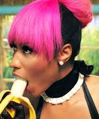 New nicki minaj nicki minaj barbie nicki manaj nicki minaj hair nicki minaj wallpaper new york fashion week 2017 nicki minaj pictures queens blonde wig. Nicki Minaj Straight Black Bun Choppy Bangs Two Tone Uneven Color Wig Hairstyle Steal Her Style