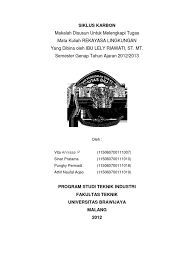 (ni diagram siklus karbon )epat menunjukkan pergerakan karbon antara daratan, atmosfer, dan lautan. Siklus Karbon Docx