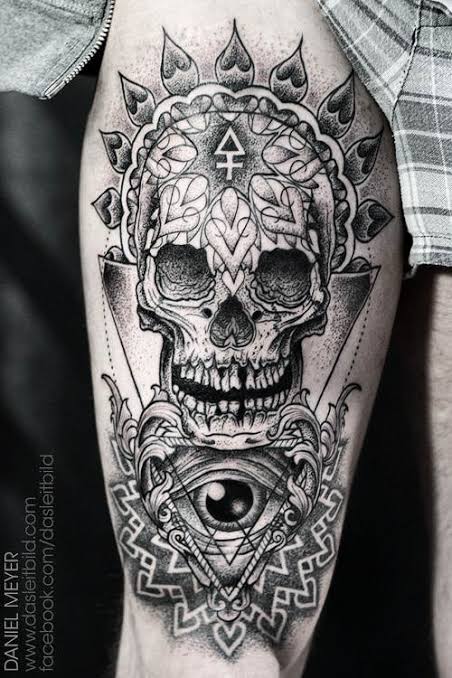 dotwork skull tattoo - Buscar con Google