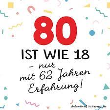 Gift For The 80th Birthday Made Easy With Two Photos Of Husband Wife Grandma Grandfather Or The Whole Family And This Funny 80 Years Is Like 18 Only With Geschenke