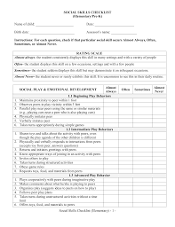 Maybe you would like to learn more about one of these? Social Skills Checklist Elementary